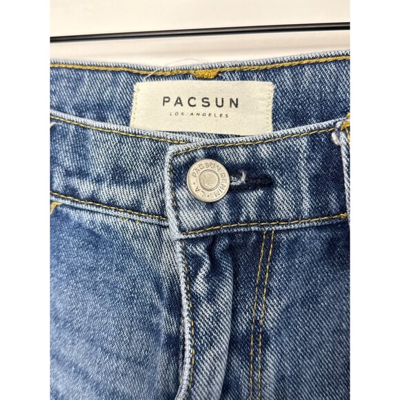 PacSun Women’s Vintage Icon Two Tone Jeans Size 27 Skinny Raw Hem - Picture 3 of 9